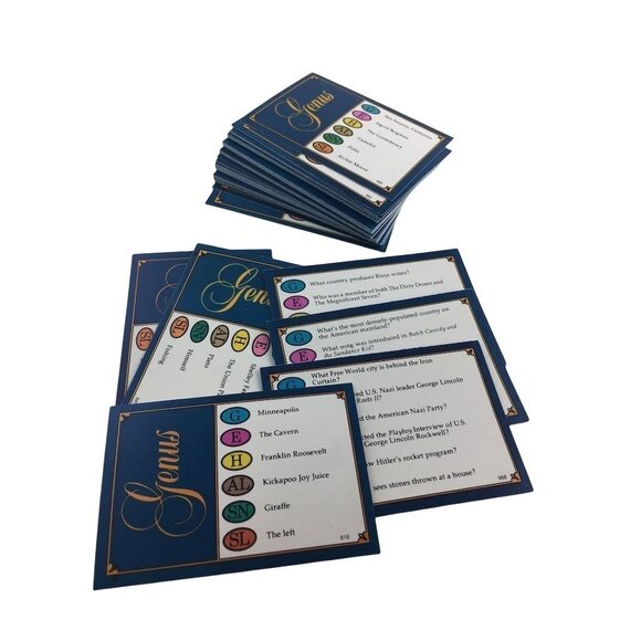 Trivial Pursuit Genius Edition Blue Cards Random Replacement or Craft Lot 50 mq - Picture 2 of 10